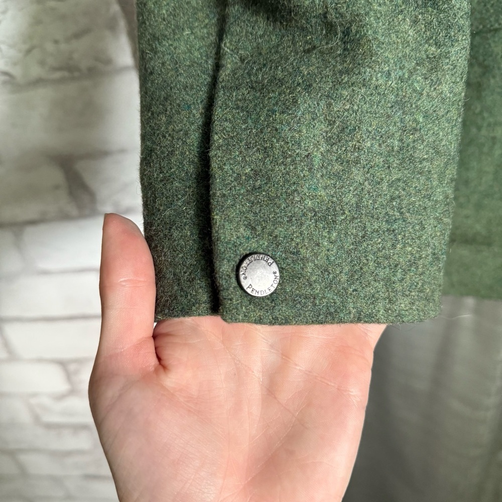 Pendleton Green Wool Jacket with Black Collar - image 3